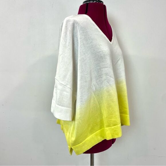 MarlaWynne Boxy Dip Dye Pullover Lightweight Cotton T-shirt Oversized Summer Top - Picture 4 of 10